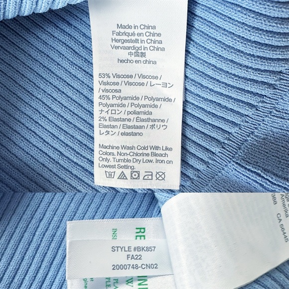 NWT J. Crew Supersculpt Ruffle Neck Mini Sweater Dress in Pale Seascape Size XS - Picture 10 of 12